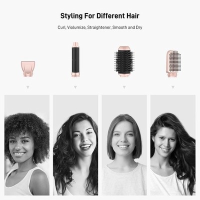 MESCOMB HAIR DRYER BRUSH 5 IN 1-110,000 RPM HIGH-SPEED FRIZZ-FREE - PINK