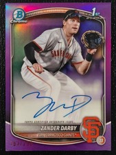 2025 Bowman Chrome Prospect Zander Darby #CPA-ZD Purple Refractor Auto /250