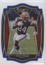 2020 Panini Select Premier Level Blue Prizm Die-Cut Nick Chubb #125 1u6