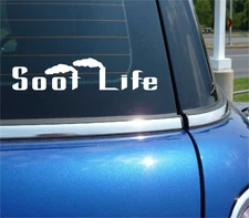 SOOT LIFE DIESEL TRUCKER TRUCKING TEAMSTER FUNNY DECAL STICKER CAR
