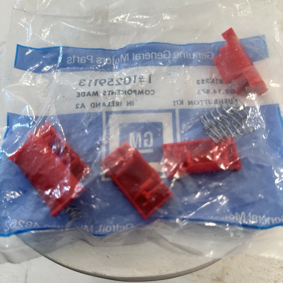 5-Nuevo Kit de reparación de pulsadores de cinturón de seguridad GM 10259113 Chevrolet GMC OEM 1988-1991 Foto 2 de 3