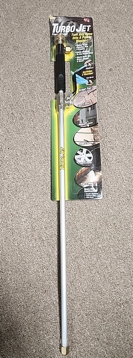TURBO JET Brass Power Washer Turn Hose Into A Power Washer N