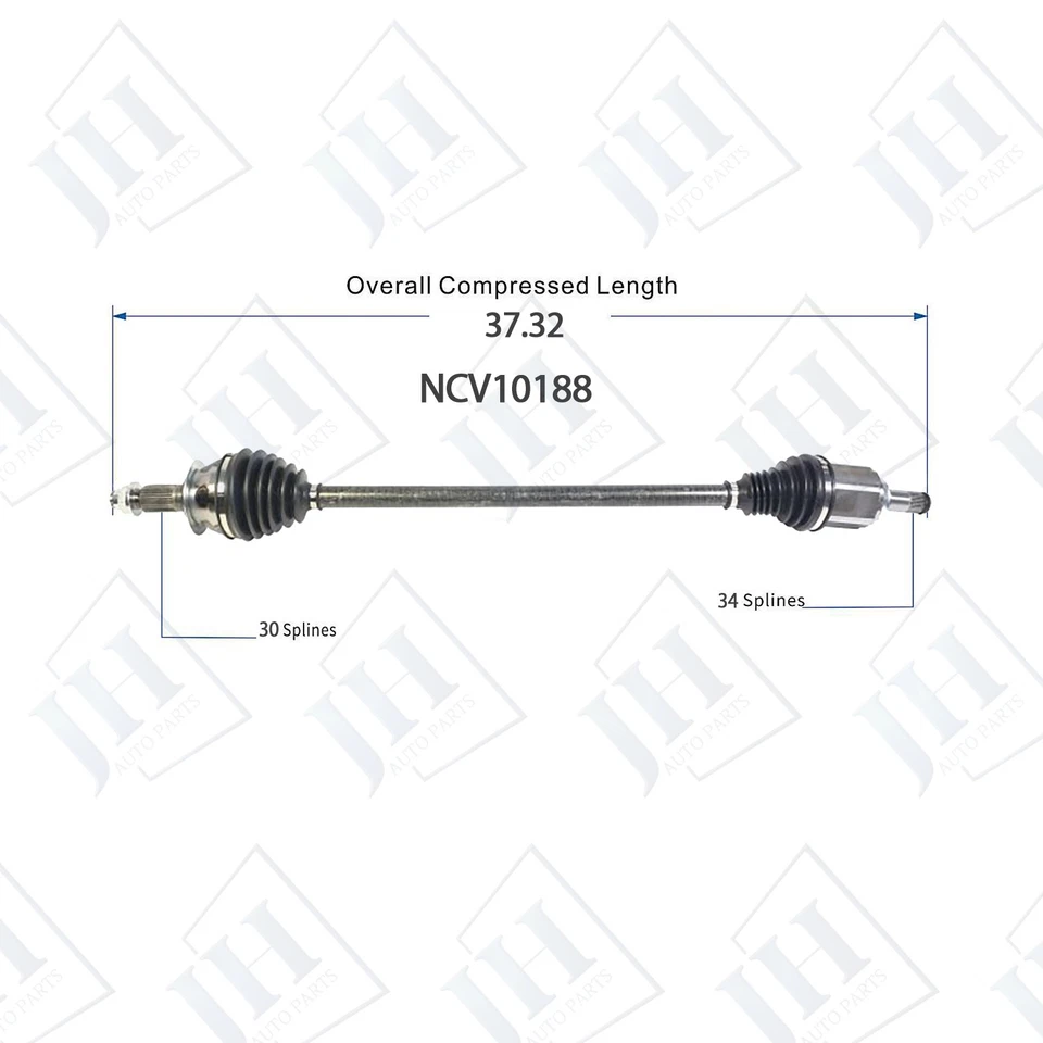OE Front Pair Left Right CV Axle Shaft For 2018-23 Chevy Equinox GMC Terrain FWD - Image 3 of 4