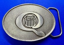 UNION PACIFIC Trains Railroad Transportation Company Train Vintage Belt Buckle