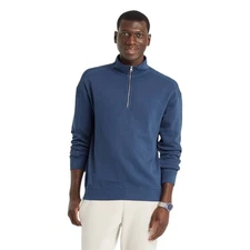 Goodfellow & Co Mens Size M 1/4 Zip Pullover Sweatshirt 100% Cotton Navy Blue