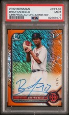 2022 BOWMAN CHROME PRSPCT AUTOS #CPABB BRAYAN BELLO 23/25 PSA 9 AUTO