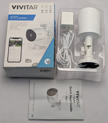 Vivitar Smart Outdoor Camera Night Vision/Two-Way Com Wifi Security 1080p IPC484