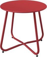 Grand patio Outdoor Side Table Small Table Round End Table Garden Table Lightwe
