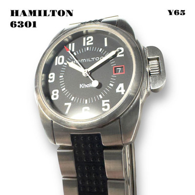 美品 HAMILTON 腕時計 6301 HAMILTON Khaki 6301 Men's Watch Quartz Analog Round 34.3mm Silver