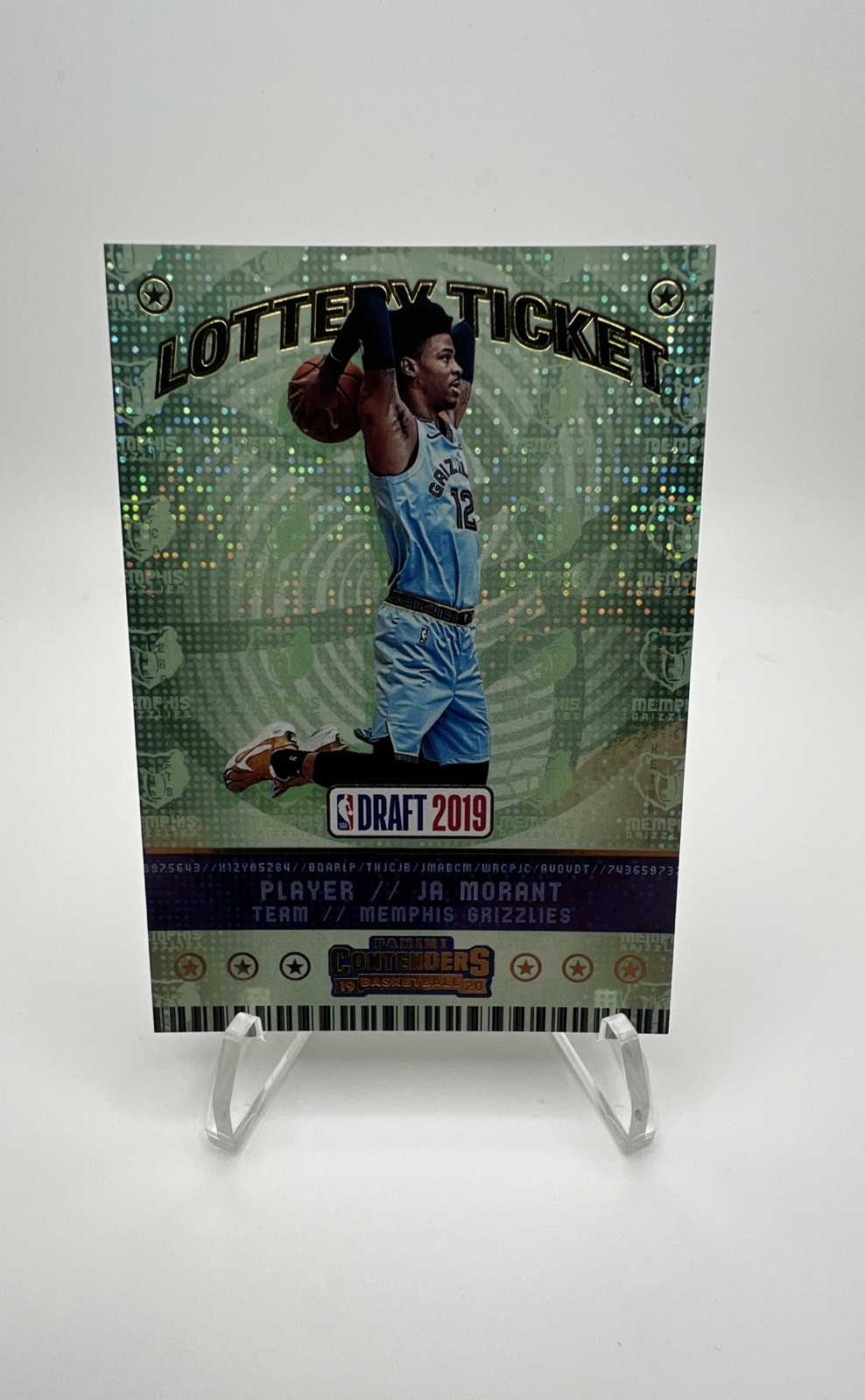JA Morant #2 Basketball Cards 2019 Panini Contenders Lottery Ticket trading card — raw and PSA graded price guide
