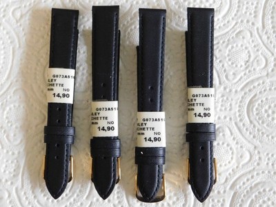 4 hochwertige Rindsleder Uhrenarmbänder Kinley 16mm Breitling Rolex ...