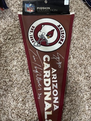 Tim Hightower Arizona Cardinals And Steve Breston Auto Wall Pennant EST 1920