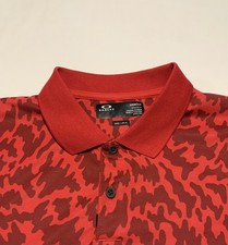 Oakley Hydrolix Golf Polo Shirt Mens L Camo Regular Fit Short Sleeve