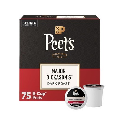 Peet's Coffee, Dark Roast Keurig K-Cup Pods- Major Dickason's Blend 75 Count