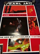 1998 Pearl Jam Live on Two Legs promo poster Ames Thin Paper. Repaired READ