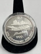 BOEING EMPLOYEE COIN - 1.5 troy ounce .999 silver medal - 1999 B307 Stratoliner