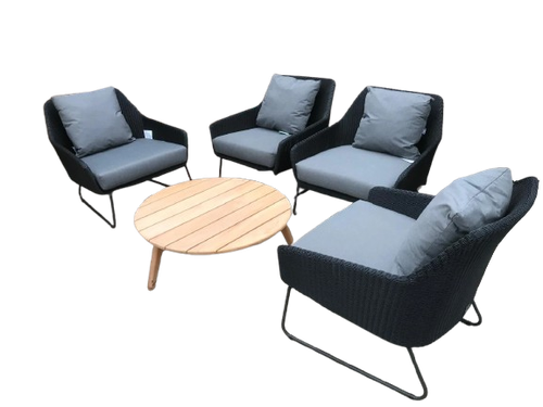 Samuel Alexander Luxury Padded Multi Position Zero Gravity Garden Relaxer Chair Lounger in Blue