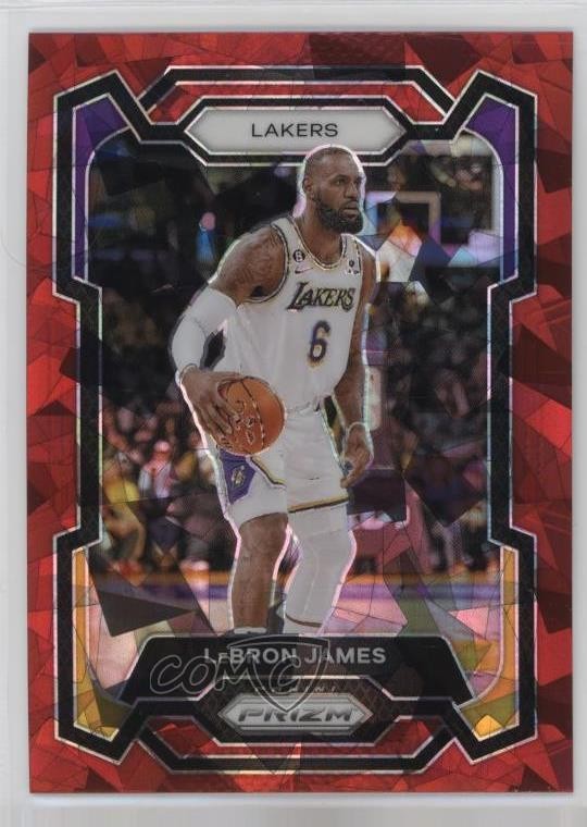 2023-24 Panini Prizm Red Ice Prizm LeBron James #63 1e90