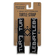 Turtlebox 1" Heavy Duty Stainless Tie Down Straps, 3' Pair, Black TB-STRAP 