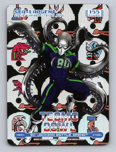Bo Jackson Battle Arena Tecmo Bowl Sea-Largent POWER 155 Steel Helmets Foil