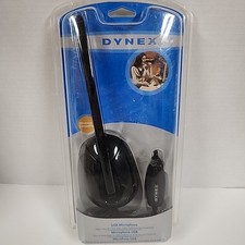 Dynex USB Microphone - 6.6' Cable Internet Voice Chat Conferencing Gaming - NEW