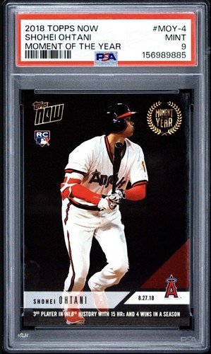 2018 Topps Now MLB Shohei Ohtani RC Moment of the Year #MOY-4 PSA 9 MINT