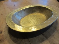 Schale Obstschale Messing signiert Kunst massiv Ildiko Szilagyi