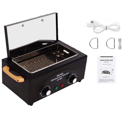 Sterilizer for Nail Tools 1.5L 110V 300W High Temperature Metal Clean Box wit...