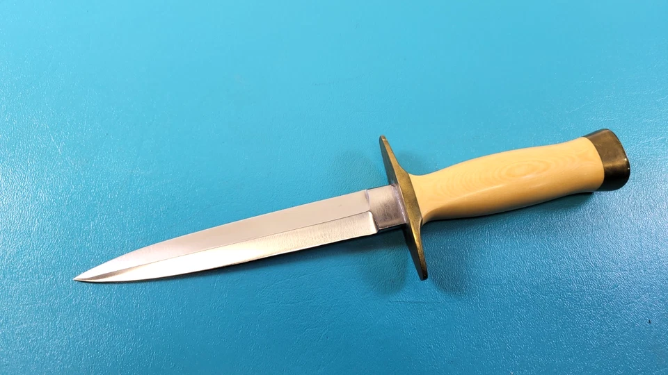 Yellow Commando Fighter Dagger Knife Double Edged Blade TR786 - Image 4 of 4