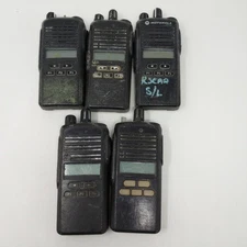 Lot Of 5 Motorola CP185 Walkie Talkie Radios FOR PARTS OR REPAIR