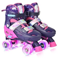 2PM SPORTS Kids Roller Skates Girls Ages 4-7 5-8 8-12 3-5 4-6 6-12 with Light...