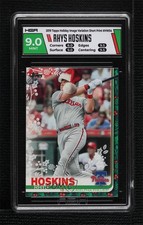 2019 Topps Holiday WalMart Mega Box Rare Variation Rhys Hoskins HGA 9 MINT 0l1s