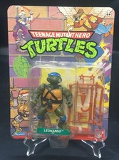 1988 Bandai   Playmates TMNT Hero Turtles UK Leonardo Action Figure Sealed