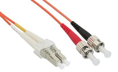 Cavo Bretella Fibra Ottica Duplex LC/LC, OM4 50/125µm, 1 Metro Nero