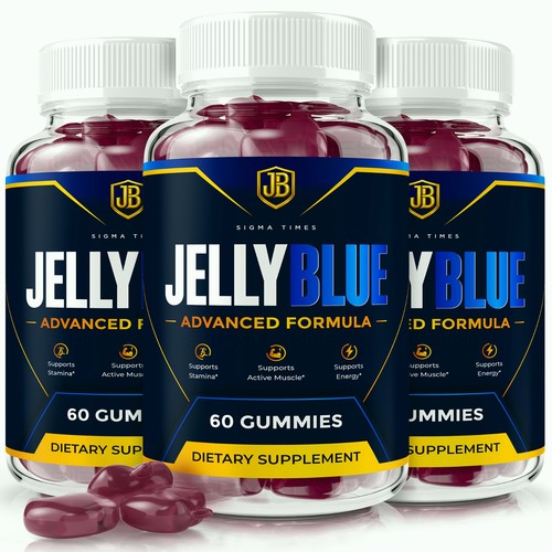 JellyBlue Gummies, Jelly Blue Gummy Supplement, Male Nutrition Support - 3 Pack