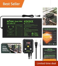 Listed Seedling Heat Mat with Thermostat Controller - 10"x20.75" Indoor Growing