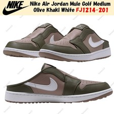 Nike Air Jordan Mule Golf Medium Olive Khaki White FJ1214-201 Men's Size
