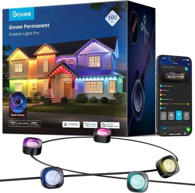 NEW! Govee Permanent Outdoor Lights Pro 100ft, IP67 Water Resistance $439 retail