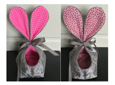 Two adorable Bunny Ears Handmade Adorable Easter Baskets NEW