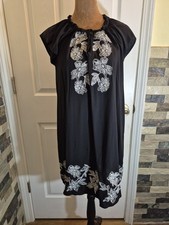 Loft Petites Sleeveless Dress Black/White Size SP Petite Small
