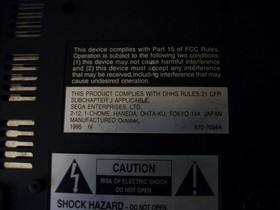 SEGA Saturn Model MK-80000 Console Only - Parts Or Repair - POWERS ON NO SIGNAL