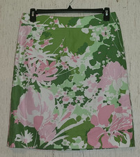 NWT WOMENS TALBOTS LINED FLORAL PRINT SKIRT SIZE 10 NO SLITS