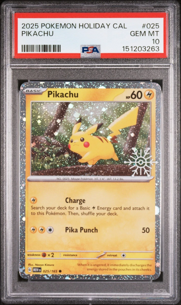 Pikachu Pokémon TCG Grade 10 Common Individual Collectible Card