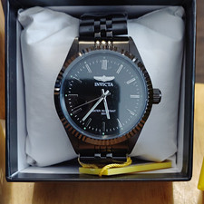 Invicta Mens Analog Quartz Watch Black Dial B...