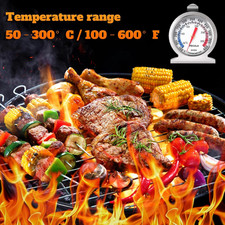 Stainless Steel Oven Thermometer 50-300 C/100-600 F, Analog Instant Read, Bat...