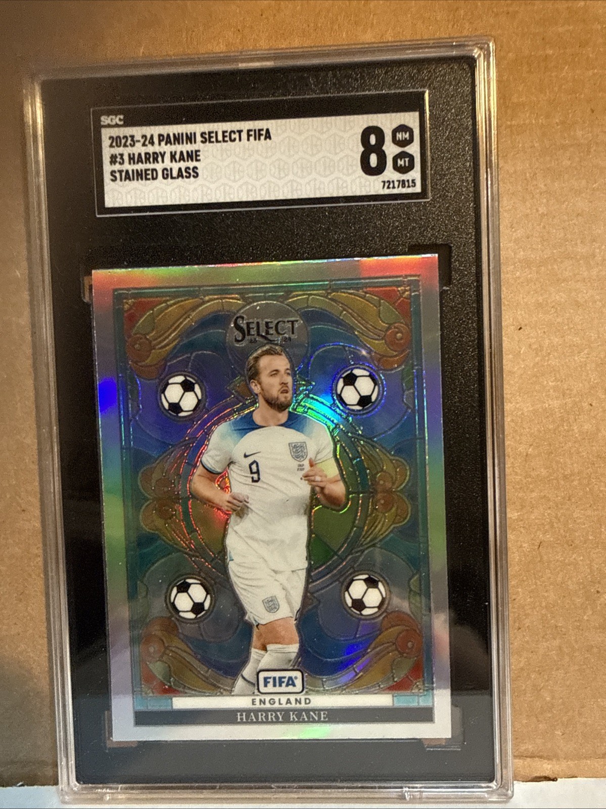 2023–24 Harry Kane Stained Glass Panini Select Fifa  Beautiful Card