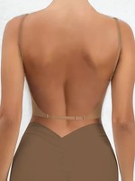 Deep Plunge Push Up Bra - Backless Invisible Seamless Low Cut U Neck Underwear