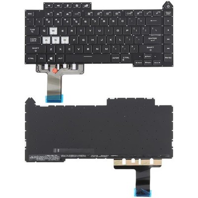 Bunte hintergrundbeleuchtete Ersatztastatur für Asus ROG Strix G15 G513/G533 (schwarz)