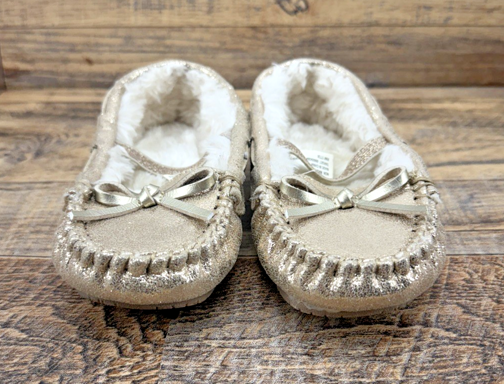 PANTOFOLA D’ORO Mocassini in pile foderati in pile oro per bambini