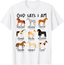 God Says I Am Horses Christian Women Girls Ki...